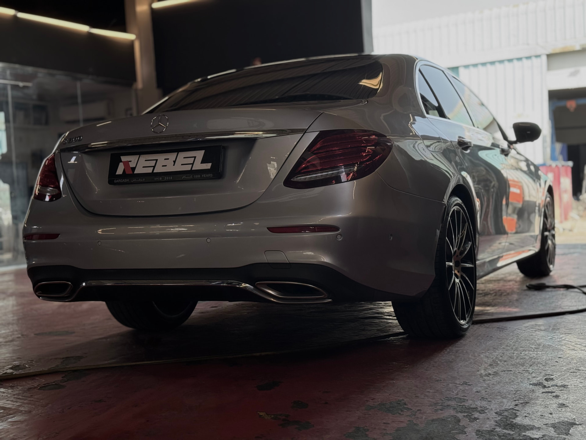 Mercedes-Benz E 300 AMG Line detailed after service at Rebel Motorworks Al Quoz