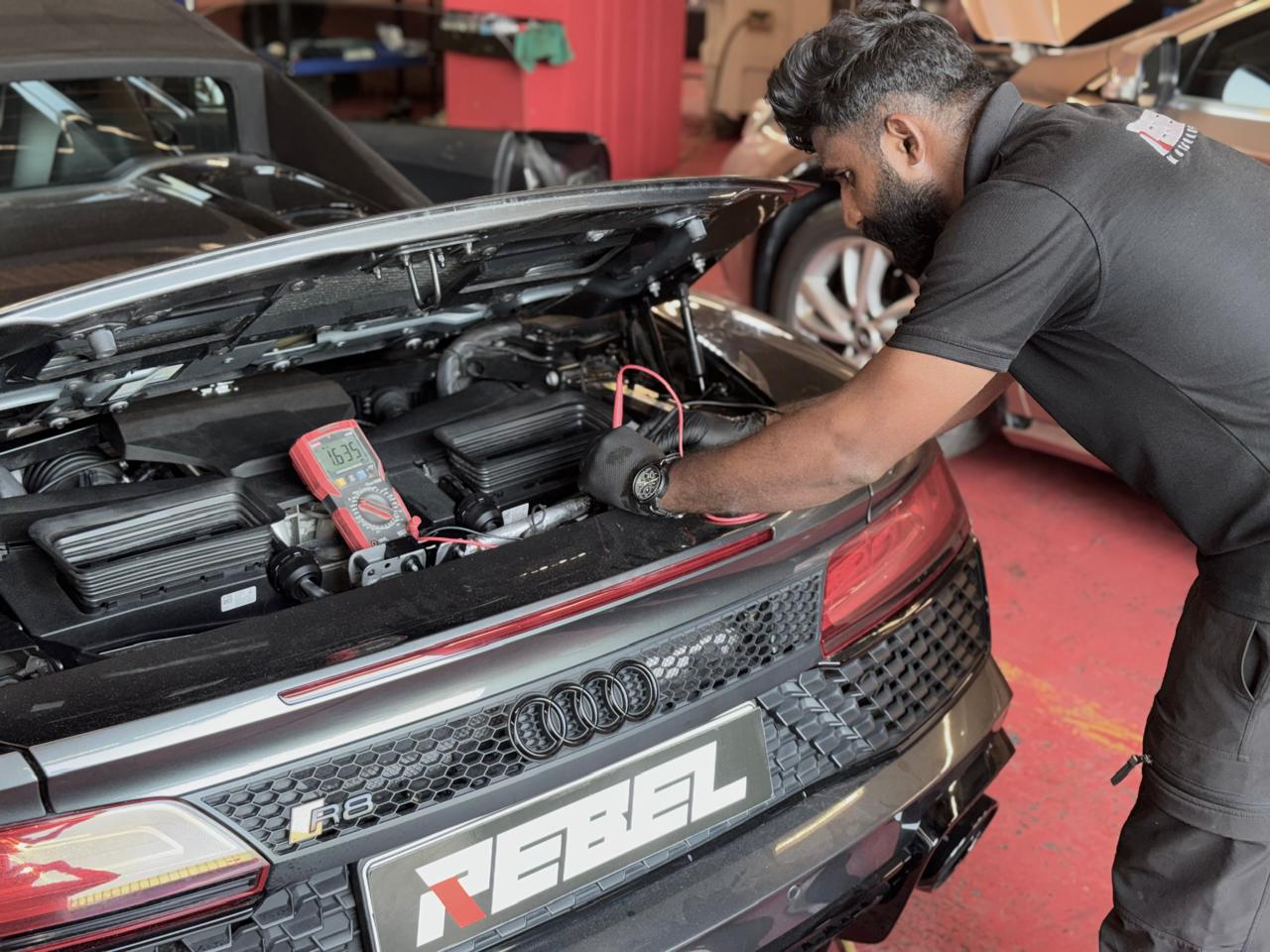 Electrical, Coding and Programming — luxury car service at Rebel Motorworks, Al Quoz Dubai