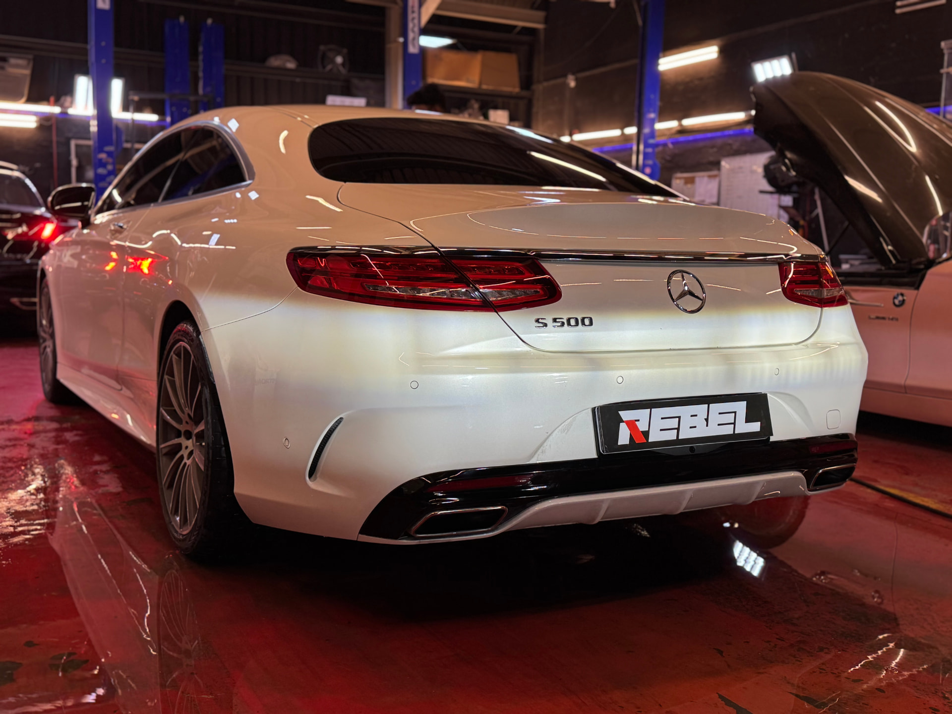 Mercedes-Benz S 500 Coupe serviced at Rebel Motorworks Al Quoz