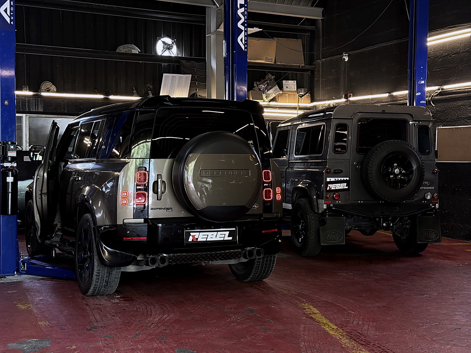 Luxury vehicle under general repair at Rebel Motorworks